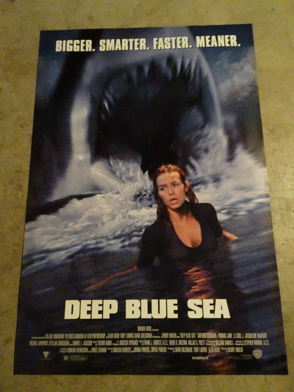 DEEP BLUE SEA - MOVIE POSTER WITH SAFFRON BURROWS